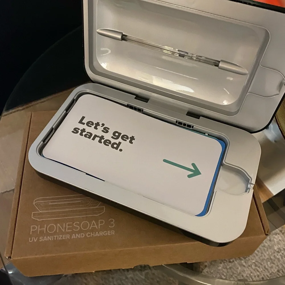 PhoneSoap 3 UV-C Phone Sanitizer + Charger Black | Kills 99.99% Germs Dual Ports